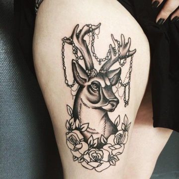 Tatouage cuisse femme : 30+ idées de tatouages et leurs significations 201