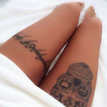 Tatouage cuisse femme : 30+ idées de tatouages et leurs significations 206