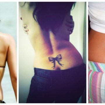 Exemple de tatouage sur le bas du dos d'une femme
