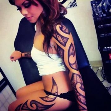 Tatouage Tribal femme : 50+ idées de tatouages et sa signification 73