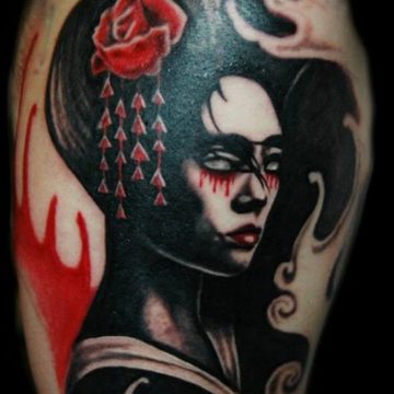 Tatouage geisha : 25+ idées de tatouages 17