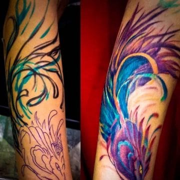Tatouage phoenix femme : 45+ idées de tatouages et leurs significations 55