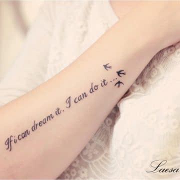 Phrase de tatouage bras femme | acidcruetattoo 9